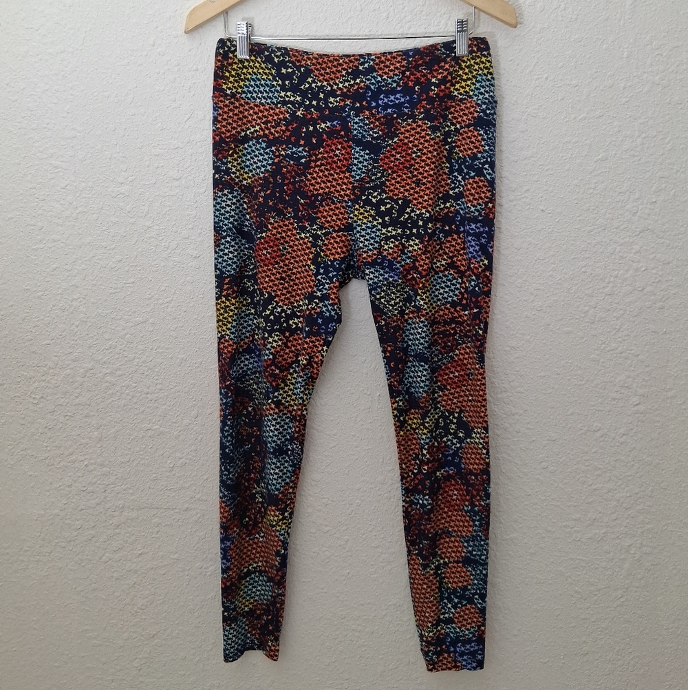 Women's LuLaRoe Leggings : Yoga & Lounge Pants : Tall & Curvy : Black Geometric